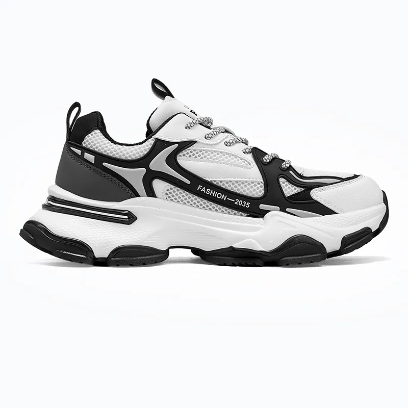 KYMOOU Shock Absorbers Slip Resistant Breathable Low Top Chunky Sneakers Men's-1