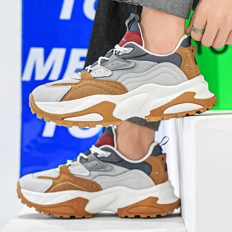 KYMOOU Cushioning Height Increasing Wear-Resistant Slip-Resistant Low-Top Chunky Sneakers Unisex-13