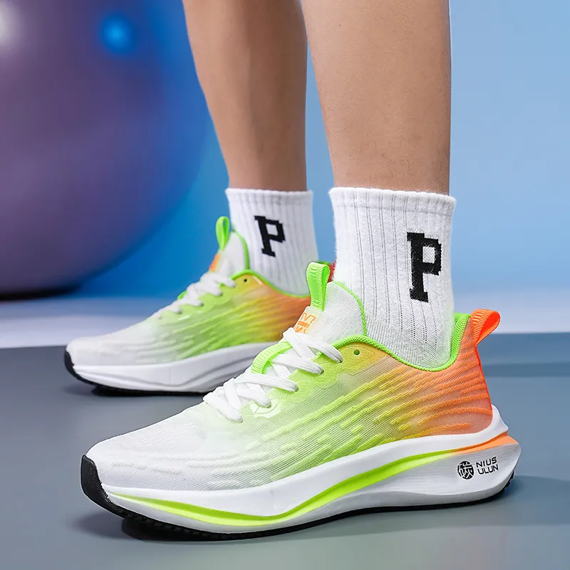 KYMOOU Cushioning, Breathable, Lightweight, Rebound Low Top Anti Twist Rectangular Nylon Plate Running Shoes Men's-7
