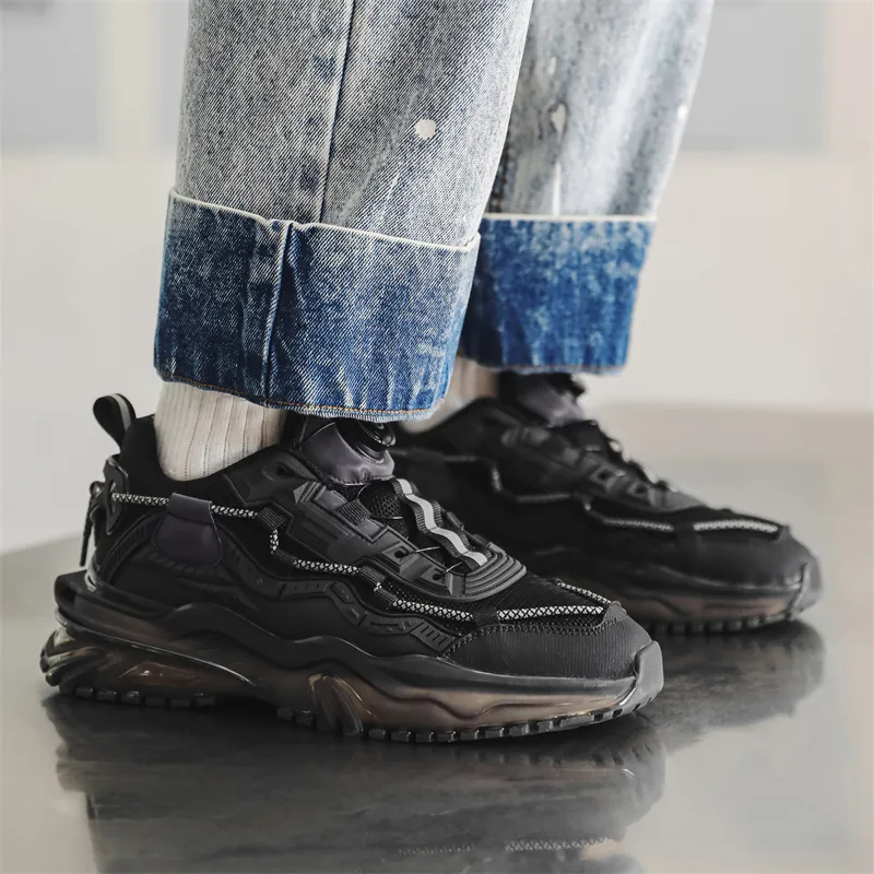 KYMOOU Cushioned Slip Resistant Breathable Low Top Chunky Sneakers Men's-9