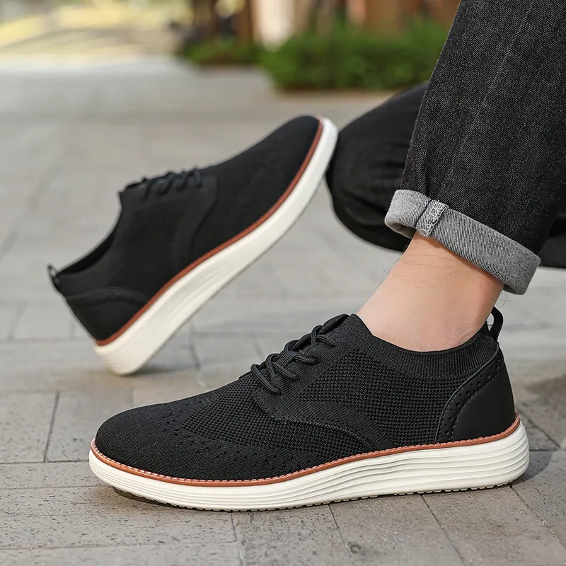 KYMOOU Shock Absorbers Slip Resistant Breathable Low Top Casual Shoes Men's-15