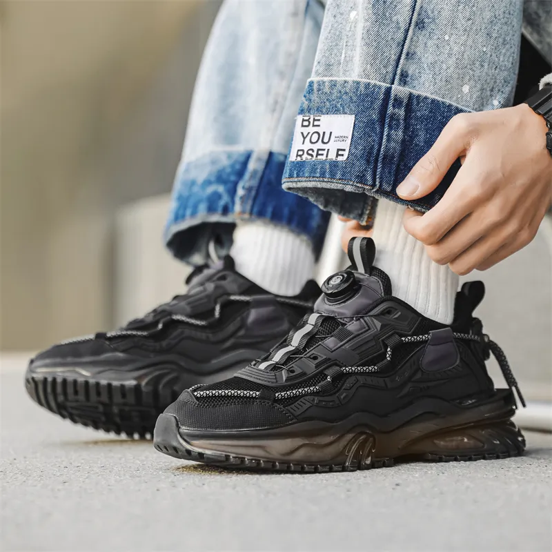 KYMOOU Cushioned Slip Resistant Breathable Low Top Chunky Sneakers Men's-10