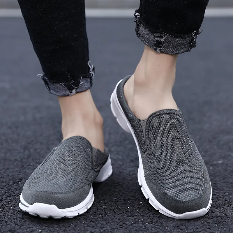 KYMOOU Abrasion Resistant Slip Resistant Wrap toe Slippers Men's-4