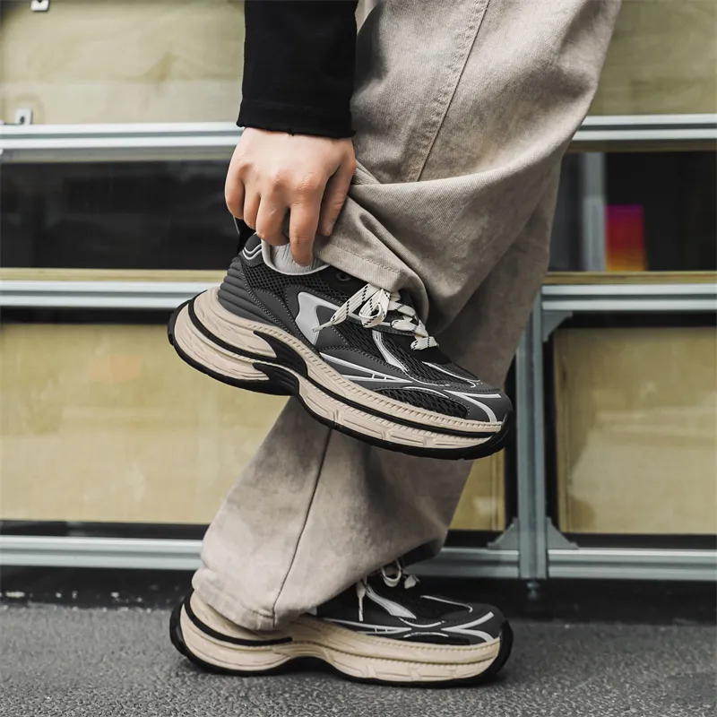KYMOOU Anti Slip And Wear Resistant Height Increasing Low Top Chunky Sneakers Men's-13