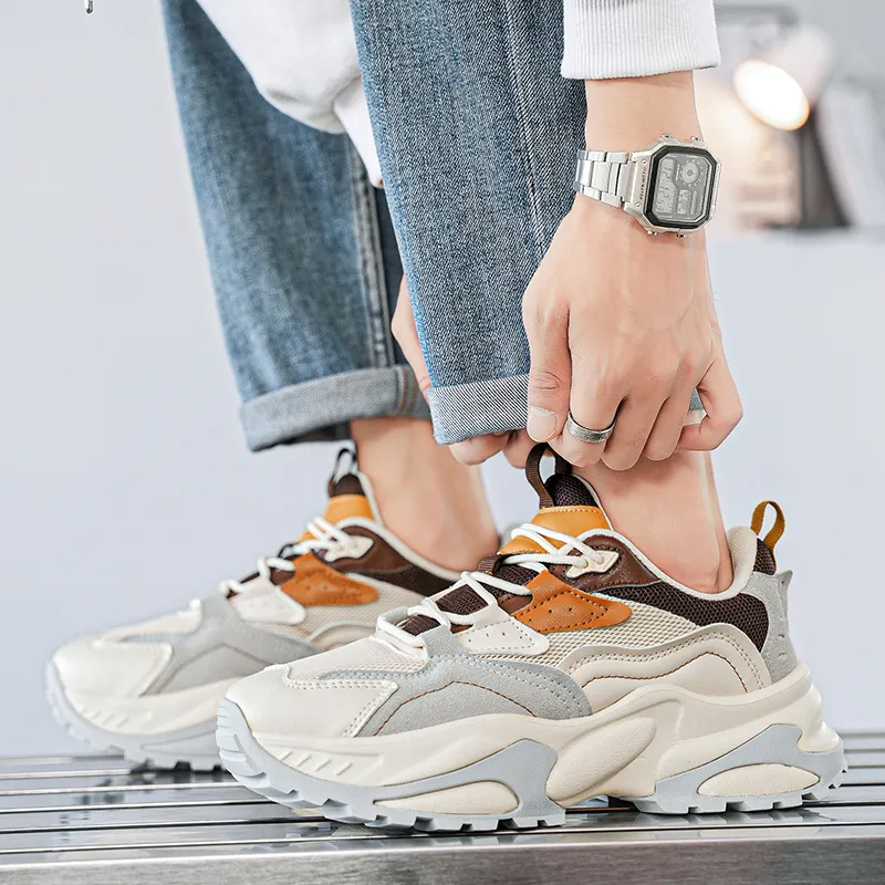 KYMOOU Cushioning Height Increasing Wear-Resistant Slip-Resistant Low-Top Chunky Sneakers Unisex-5