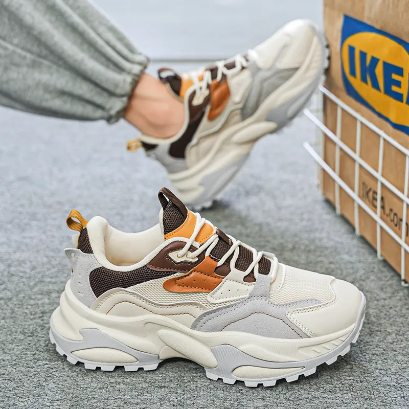 KYMOOU Cushioning Height Increasing Wear-Resistant Slip-Resistant Low-Top Chunky Sneakers Unisex-4