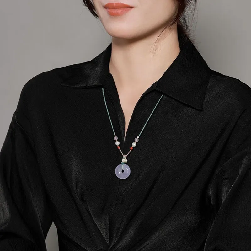 KING TAI SANG Chalcedony Necklaces Unisex-3