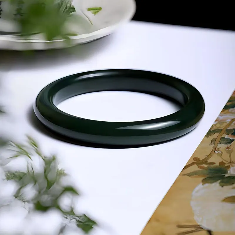 KING TAI SANG Bangles Green Jade Unisex-2