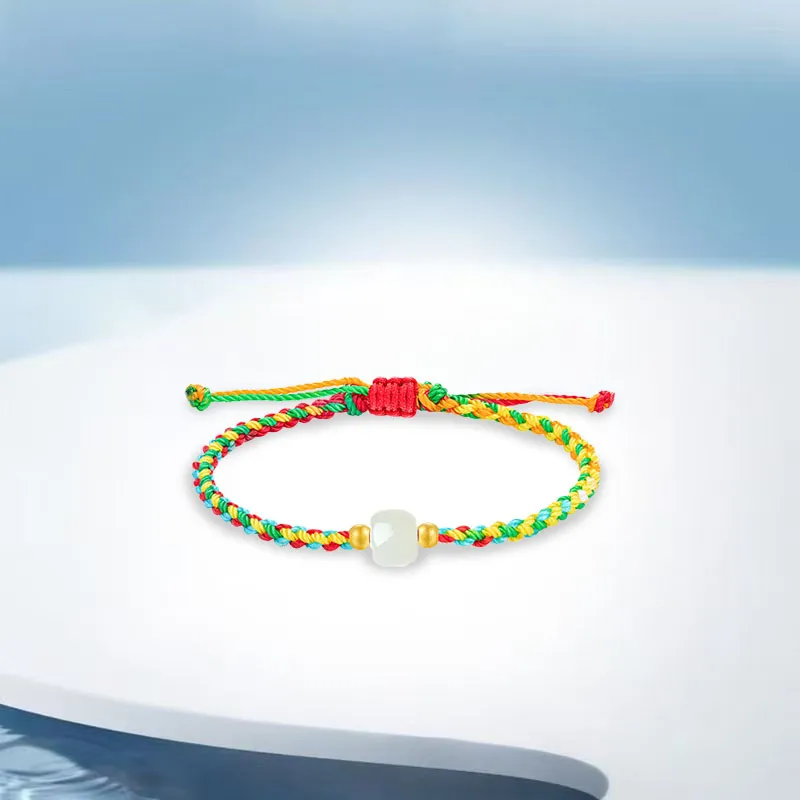 KING TAI SANG Bracelets Pale Greenish White Jade Unisex-1
