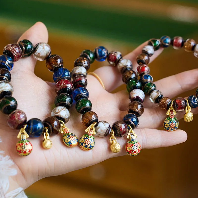 KING TAI SANG Colored Glaze Jade Bracelets Unisex-5