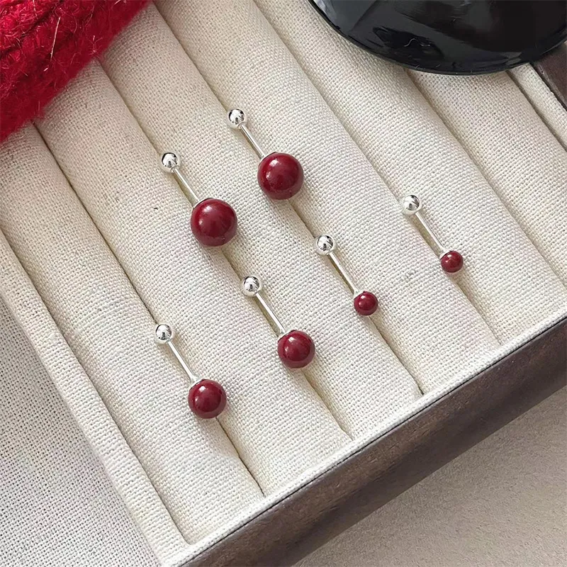 KING TAI SANG Colored Glaze Stud Earrings Unisex-2