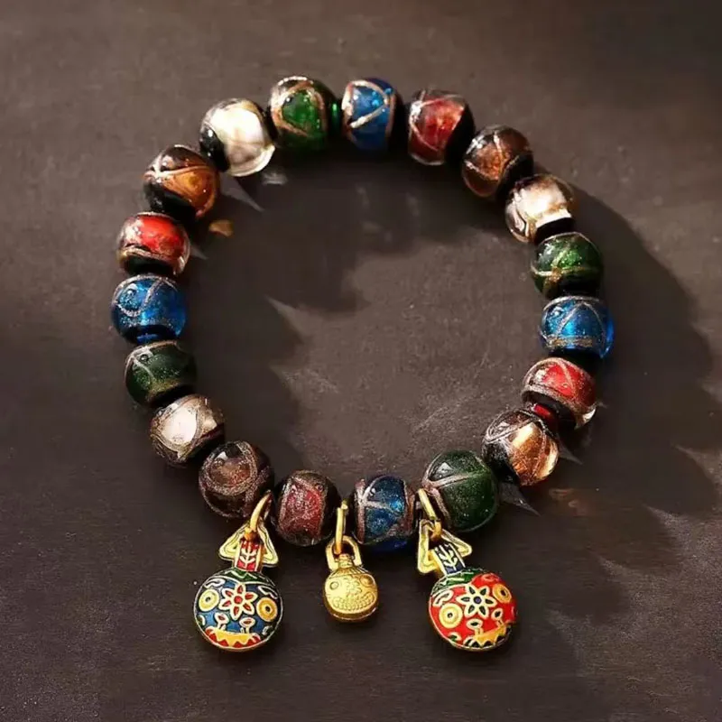 KING TAI SANG Colored Glaze Jade Bracelets Unisex-1