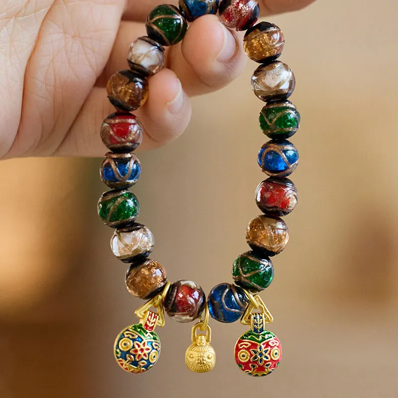 KING TAI SANG Colored Glaze Jade Bracelets Unisex-4