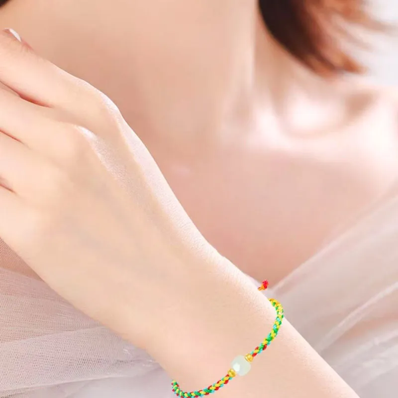 KING TAI SANG Bracelets Pale Greenish White Jade Unisex-5
