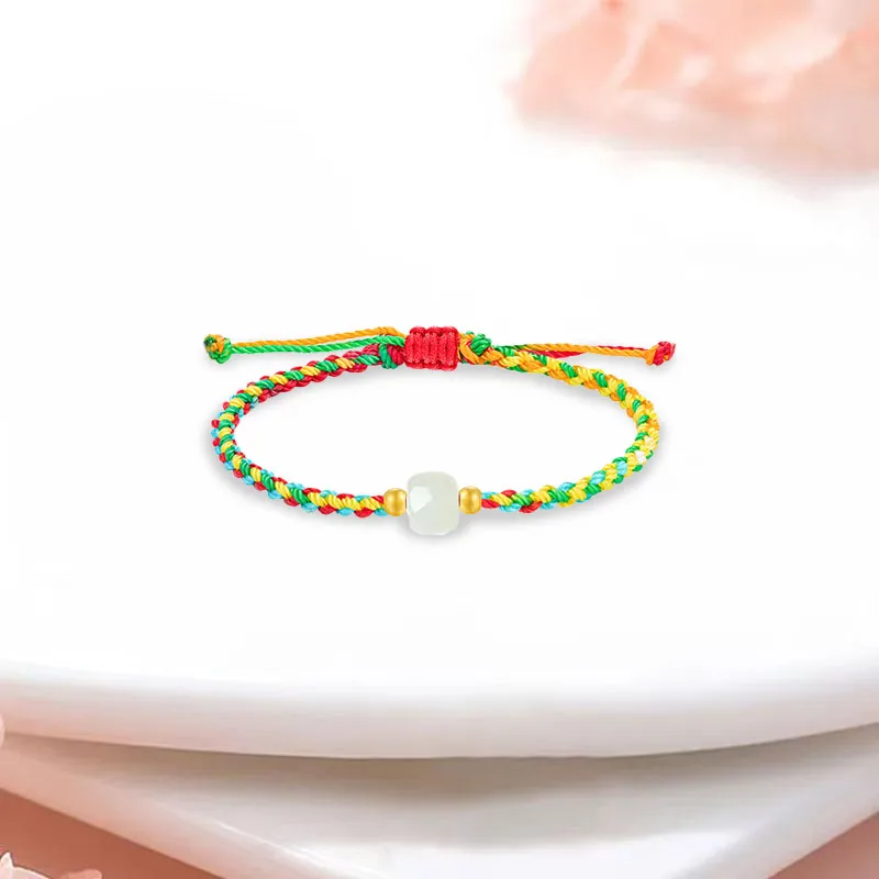 KING TAI SANG Bracelets Pale Greenish White Jade Unisex-4