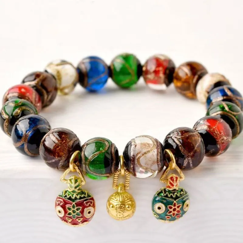 KING TAI SANG Colored Glaze Jade Bracelets Unisex-2