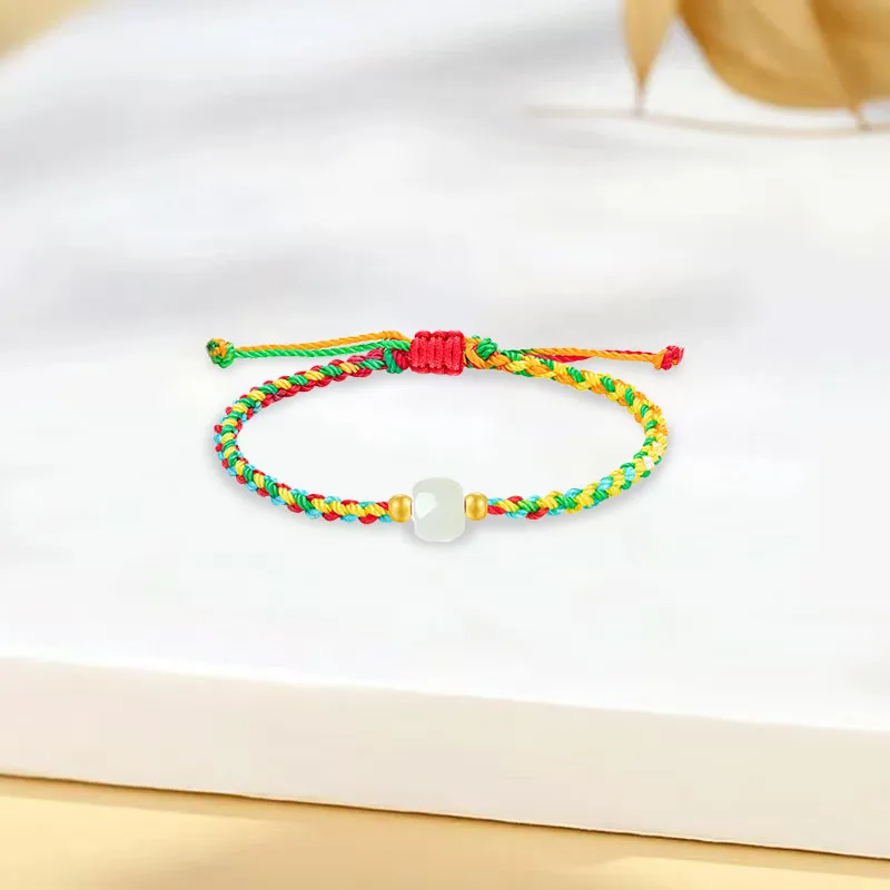 KING TAI SANG Bracelets Pale Greenish White Jade Unisex-2