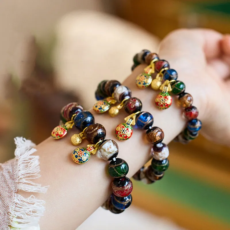 KING TAI SANG Colored Glaze Jade Bracelets Unisex-6