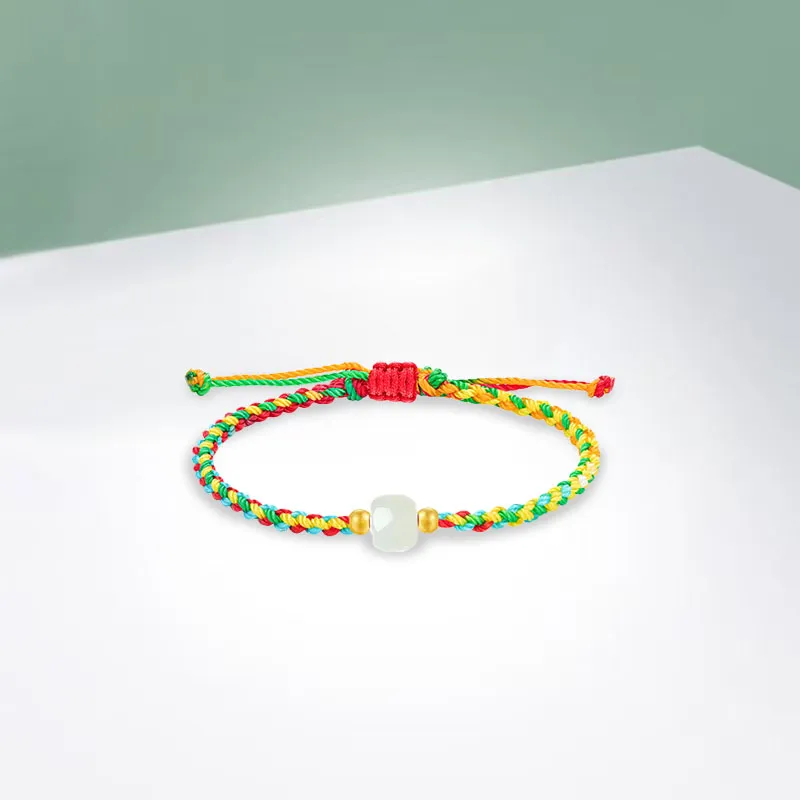 KING TAI SANG Bracelets Pale Greenish White Jade Unisex-3