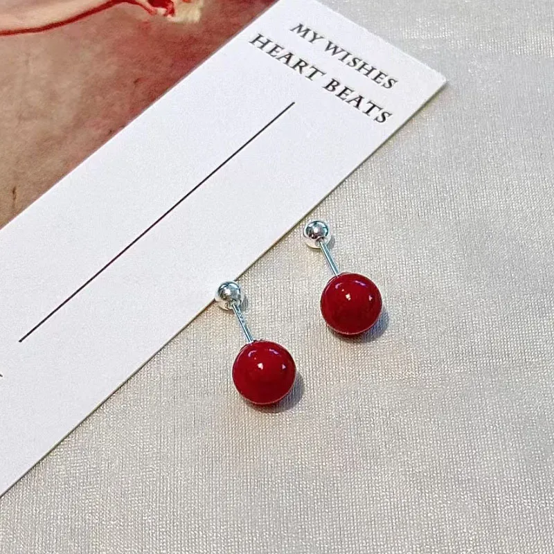 KING TAI SANG Colored Glaze Stud Earrings Unisex-4