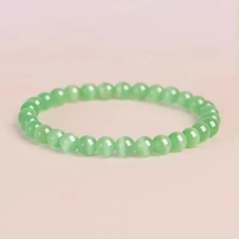 JIUHUASHAN Glass Cat Eye Bracelets Women's-19