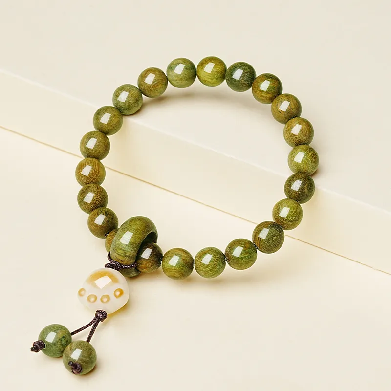 JIUHUASHAN Green Sandalwood Bracelets Unisex-1