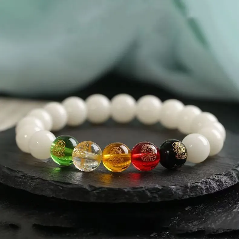JIUHUASHAN White Jade Bodhi Bracelets Unisex-2