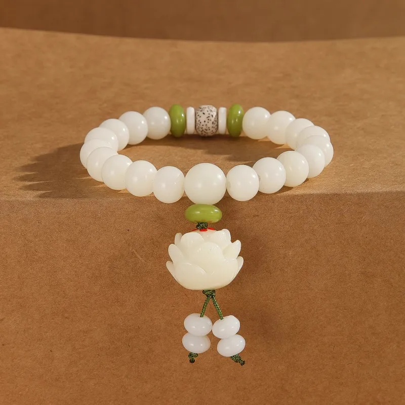 JIUHUASHAN White Jade Bodhi Bracelets Unisex-4
