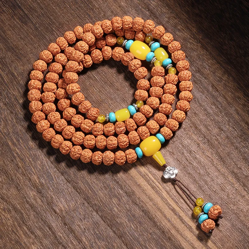 JIUHUASHAN King Kong Bodhi Seeds Bead Chain Unisex-17