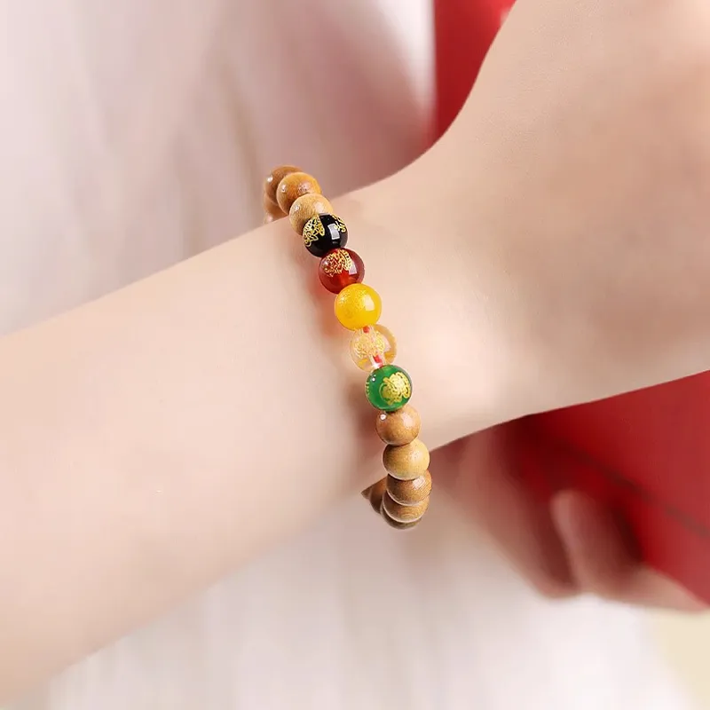 JIUHUASHAN Peachwood Bracelets Unisex-16