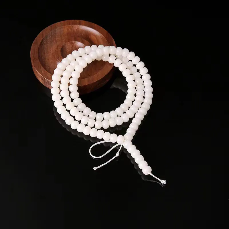 JIUHUASHAN White Jade Bodhi Bead Chain Unisex-3