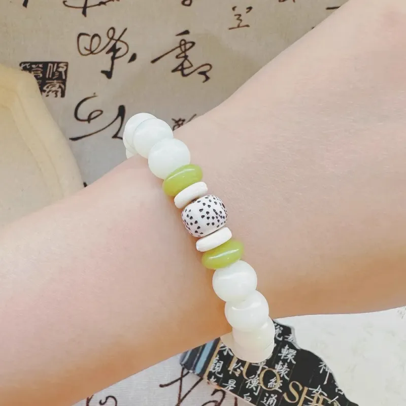 JIUHUASHAN White Jade Bodhi Bracelets Unisex-2