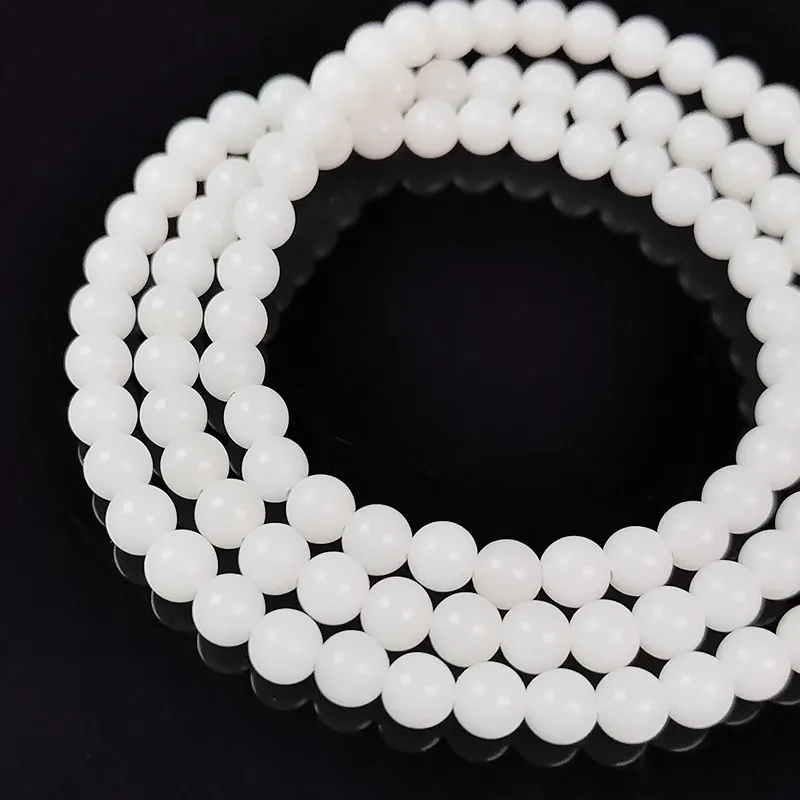 JIUHUASHAN White Jade Bodhi Bead Chain Unisex-13