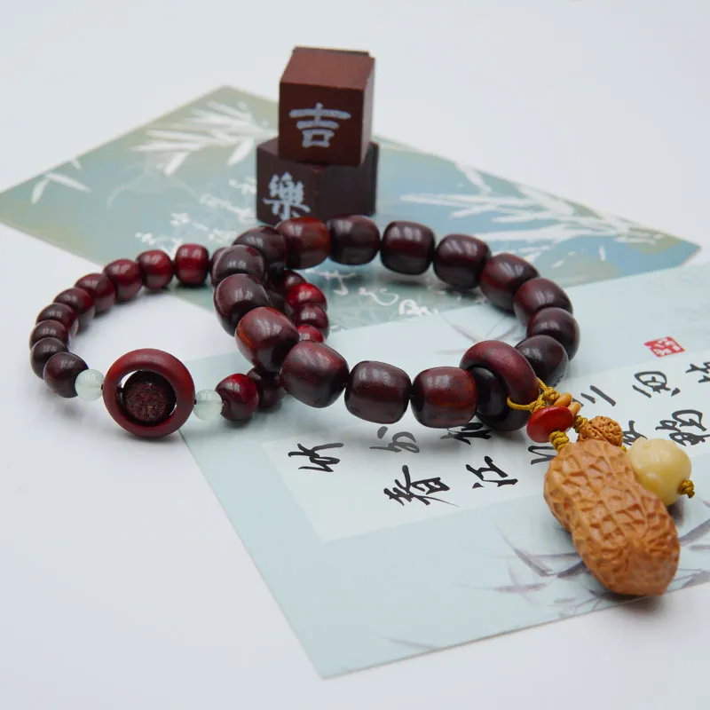 JIUHUASHAN Red Rosewood Bracelets Unisex-2