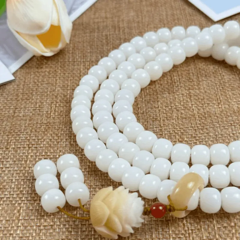 JIUHUASHAN White Jade Bodhi Bracelets Unisex-10