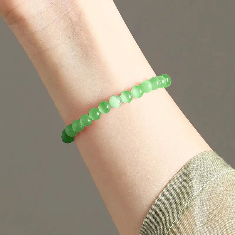 JIUHUASHAN Glass Cat Eye Bracelets Women's-18
