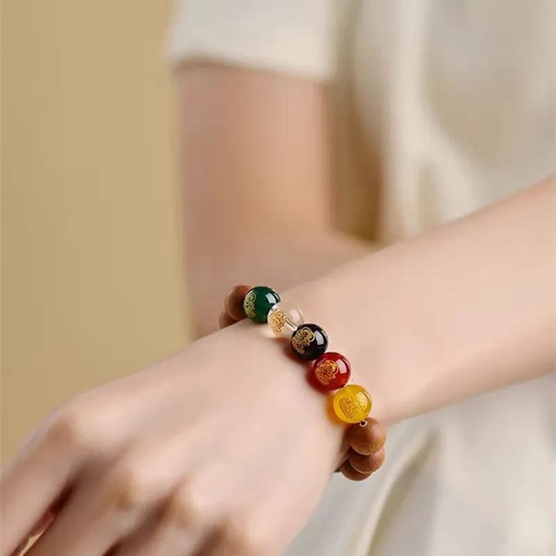 JIUHUASHAN Peachwood Bracelets Unisex-14