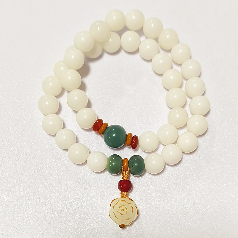 JIUHUASHAN White Jade Bodhi Bracelets Unisex-11