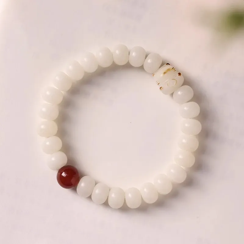 JIUHUASHAN White Jade Bodhi Bracelets Unisex-4