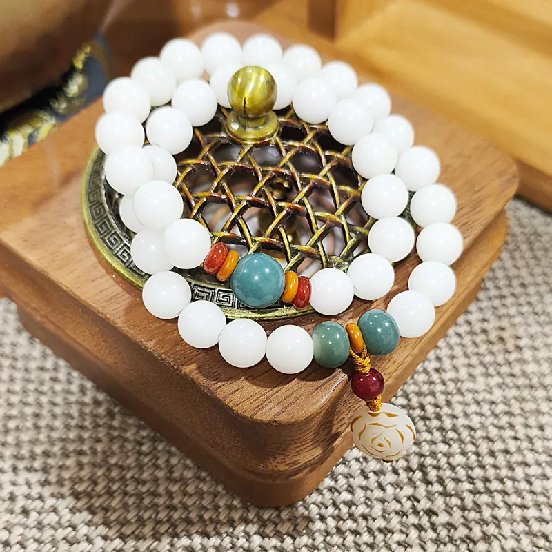 JIUHUASHAN White Jade Bodhi Bracelets Unisex-14