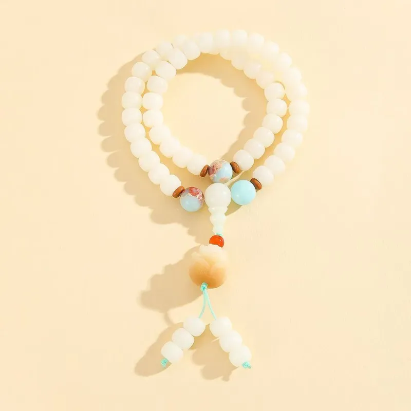 JIUHUASHAN White Jade Bodhi Bracelets Unisex-26