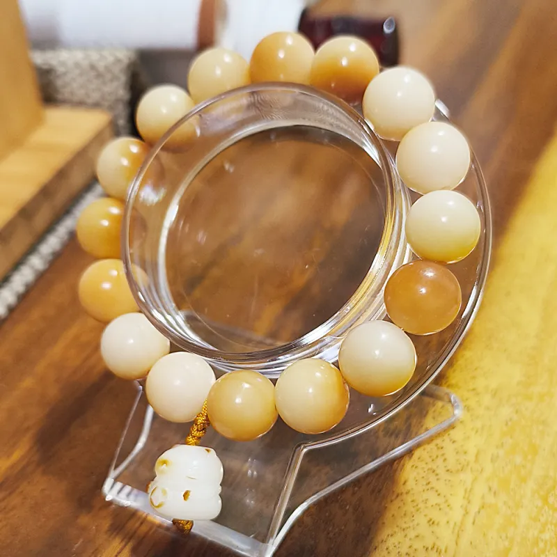 JIUHUASHAN White Jade Bodhi Bracelets Unisex-7