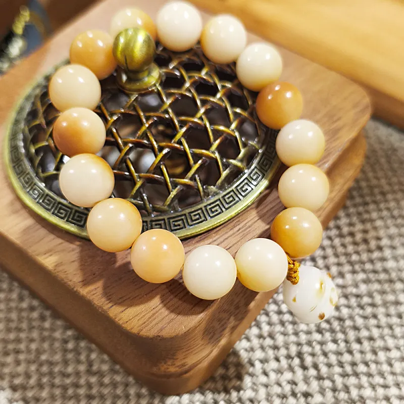 JIUHUASHAN White Jade Bodhi Bracelets Unisex-8
