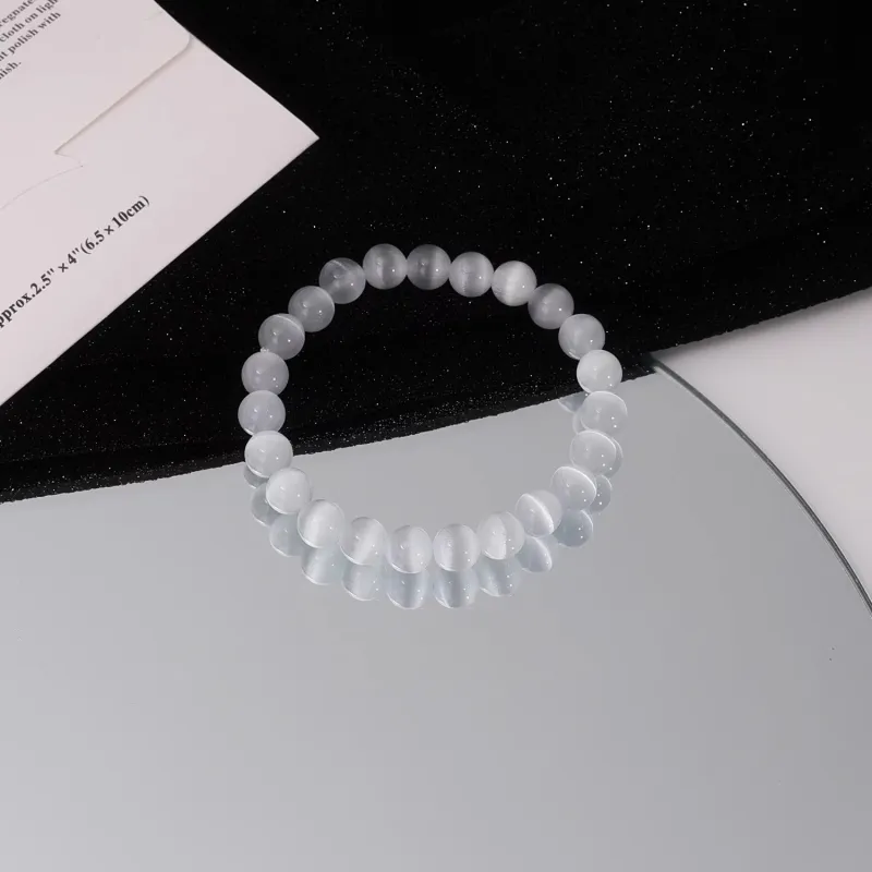 JIUHUASHAN Glass Cat Eye Bracelets Women's-3