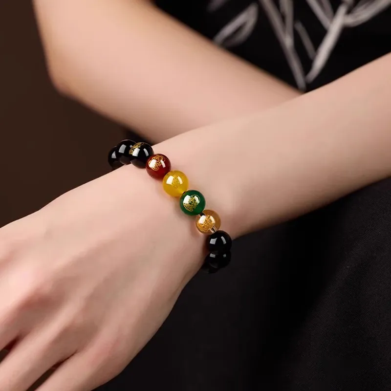 JIUHUASHAN Obsidian Bracelets Unisex-6