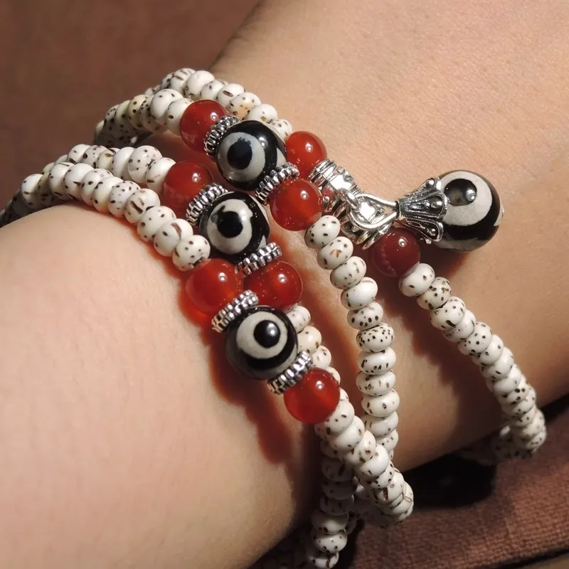 JIUHUASHAN Star Moon Bodhi Seeds Bracelets Unisex-4