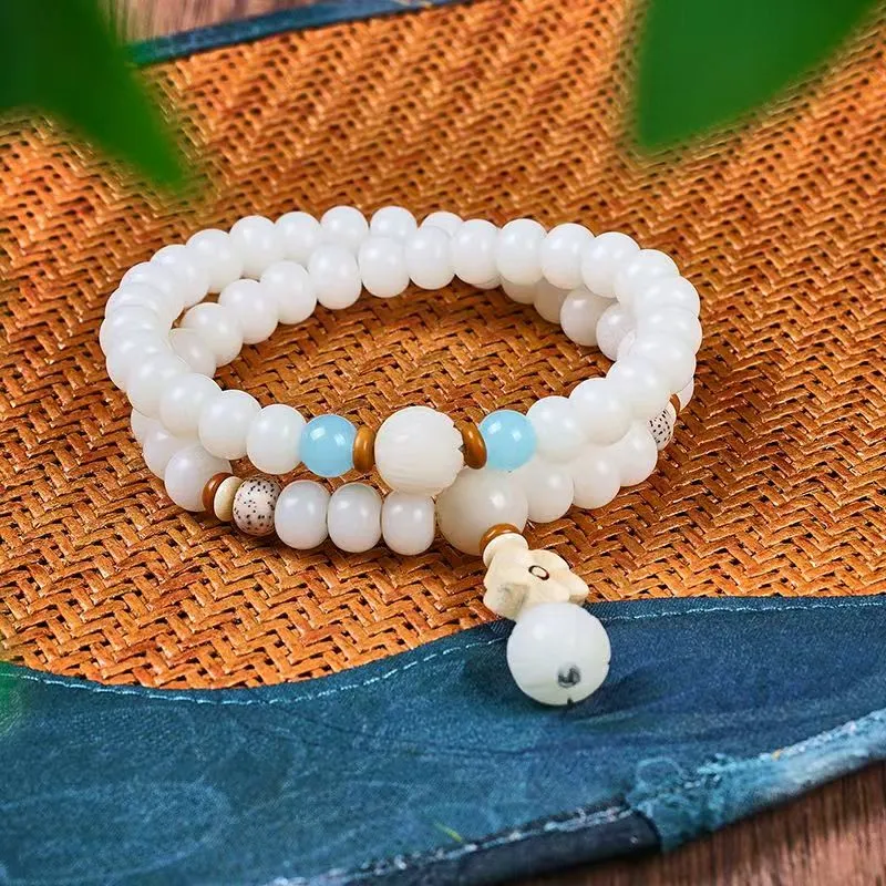 JIUHUASHAN White Jade Bodhi Bracelets Unisex-5
