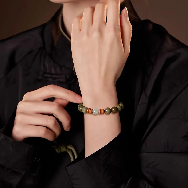 JIUHUASHAN Green Sandalwood Bracelets Unisex-2