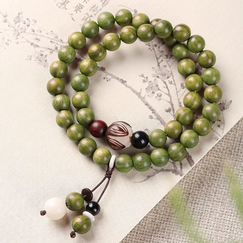 JIUHUASHAN Green Sandalwood Bracelets Unisex-6