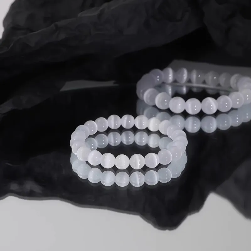 JIUHUASHAN Glass Cat Eye Bracelets Women's-1